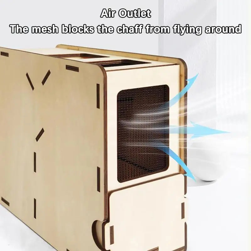 Birds Feed Wind Sheller Wooden Grain Splitter Machine Shell Separator Machine Chaff Blowing Machine Practical Bird Food Skin