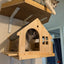 Cat Wall Mounted Wooden Climbing Shelves Cat House and Hammock for Platform and Ladder Turning Channel for Cat Indoor Furniture