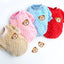 New Warm Fleece Pet Clothes Cute Print Coat Small Medium Dog Cat Shirt Jacket Teddy French Bulldog Chihuahua Winter Outfit