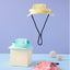 Adjustable Dog Hat Fashion Tie-dyed Pet Bucket Hats with Ear Holes Round Brim Dog Cap Outdoor Sun Bonnet Cat Cap Pet Accessories