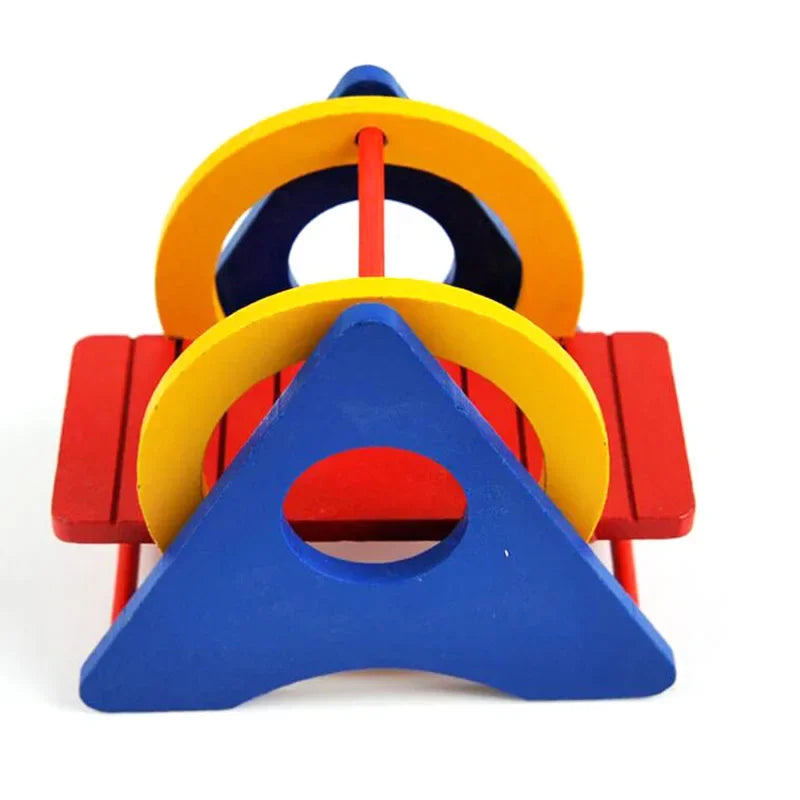 Small Pet Hamster Toys Guinea Pig Toy Wood Swing Funny Colorful Hamster Wing Set Natural Wood Pet Hammock Hamster Accessories