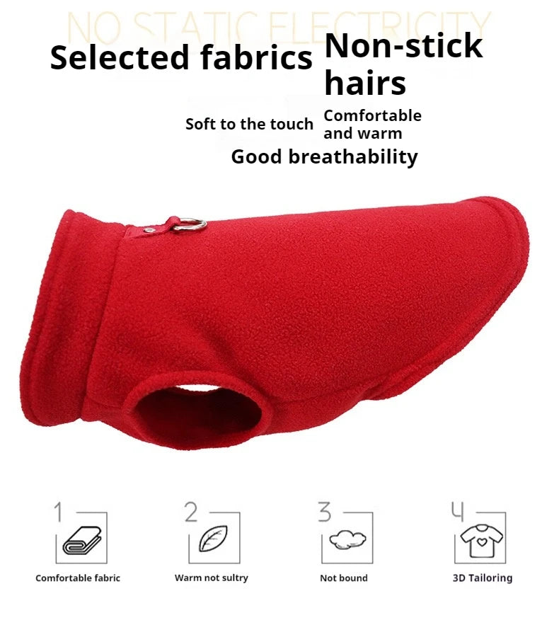 Soft Fleece Dog Vest Puppy Cat Clothes Spring Winter Outdoors Warm Vest Sweater Costumes Jacket Yorkshire Clothes For Small Dogs