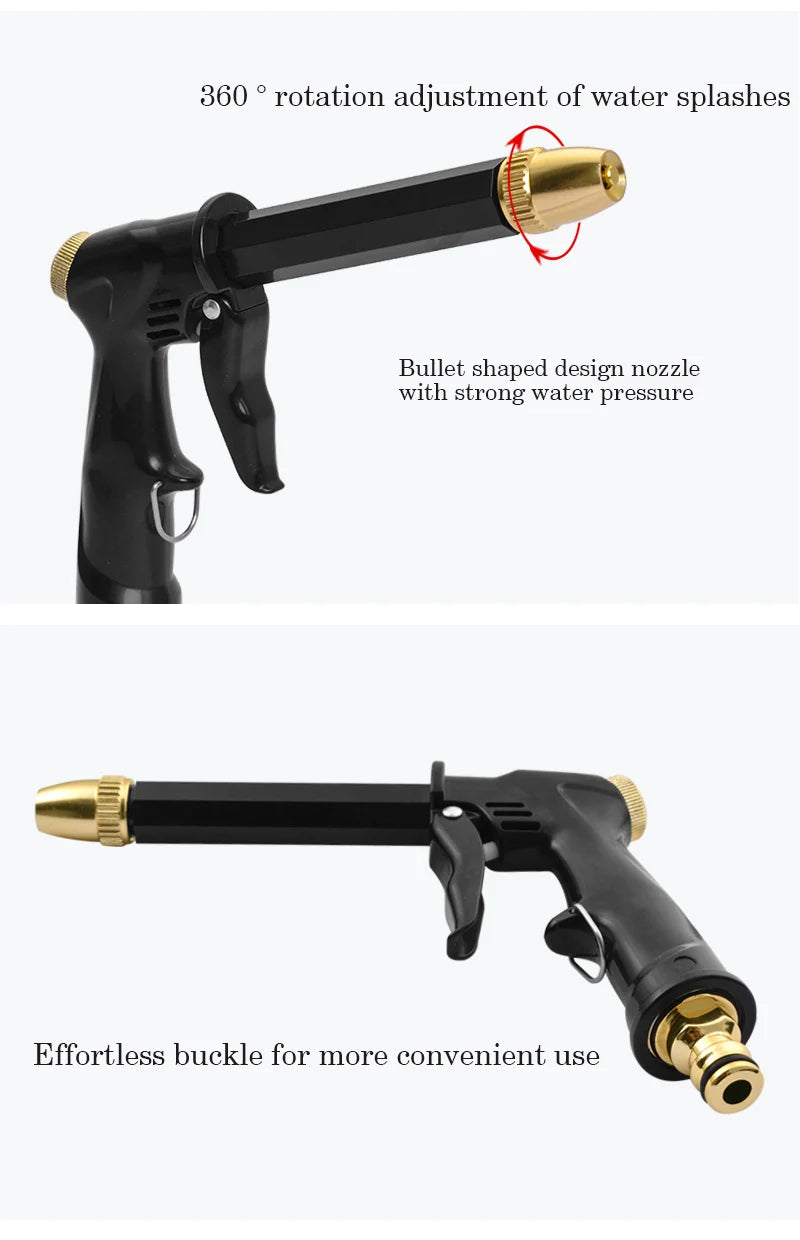High pressure household garden car wash water gun hose telescopic watering pet cleaning shower nozzle divine tool set