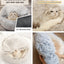 Plush Hooded Pet Bed Round Fluffy Soft Cat Bed Pet Cushion Warm Cat Dog 2 in 1 Sleeping Nest Cave for Small Dogs