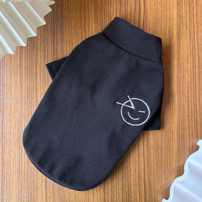 Spring and winter new warmth German velvet cat dog base coat pet clothes Teddy cat Fadou corgi smiling face pattern pet clothes