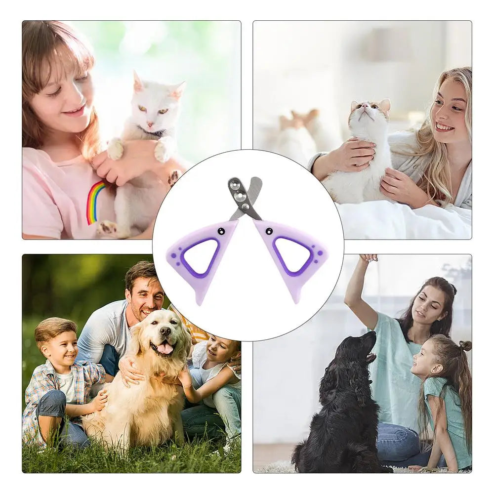 Cat Nail Trimmer Pet Nail Clippers For Small Animals Sharp & Safe Stainless-Steel Circular Cut Hole Design Grooming Tool For