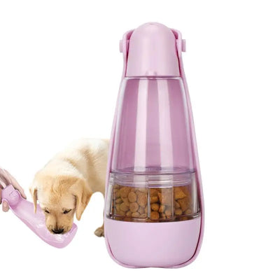 Dog Water Bottle Pet Travel Drinking Bottle 5 in 1 Outdoor Pet Accessories with Dog Drinking Bottle Food Storage Container
