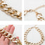 Gold Pet Cat Dog Collar Adjustable Light Plastic Small Dog Cuban Link Collar for Bulldog Puppy Necklace Pet Apparel Accessories
