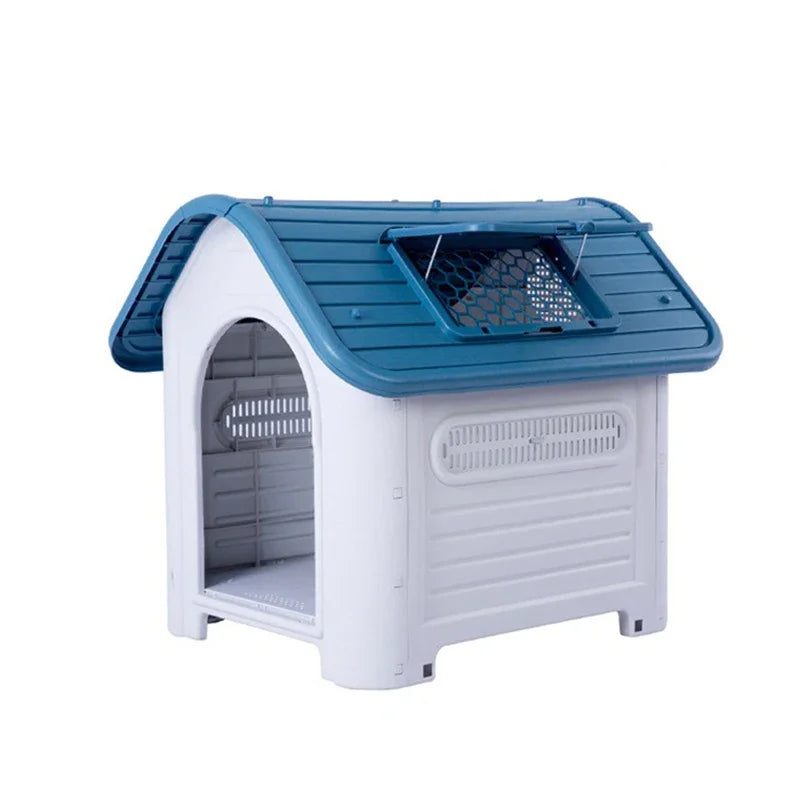 Plastic Dog Kennels Pet House with Door Modern Detachable Outdoor Indoor Waterproof Pet Houses