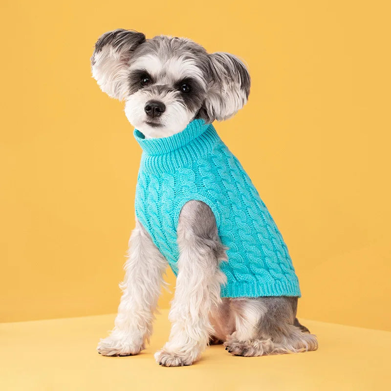 Puppy Cat Sweater Winter Warm Pet Clothes for Small Dogs Chihuahua Vest French Bulldog Knitted Sweater Schnauzer Kitten Costume