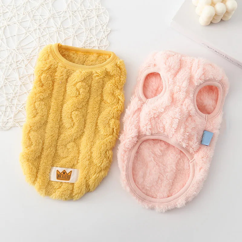 Cute Dog Sweaters For Small Dogs Chihuahua Knit Sleeves Puppy Winter Fleece Harness Clothes Sweater For Cat Warm Puppy Hoodie