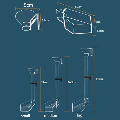 Acrylic Aquarium Feeder Tube Dish Transparent Fish Tank Shrimp Snail Shrimp Food Feeder Bowl Aquarium Feeding Accessories New