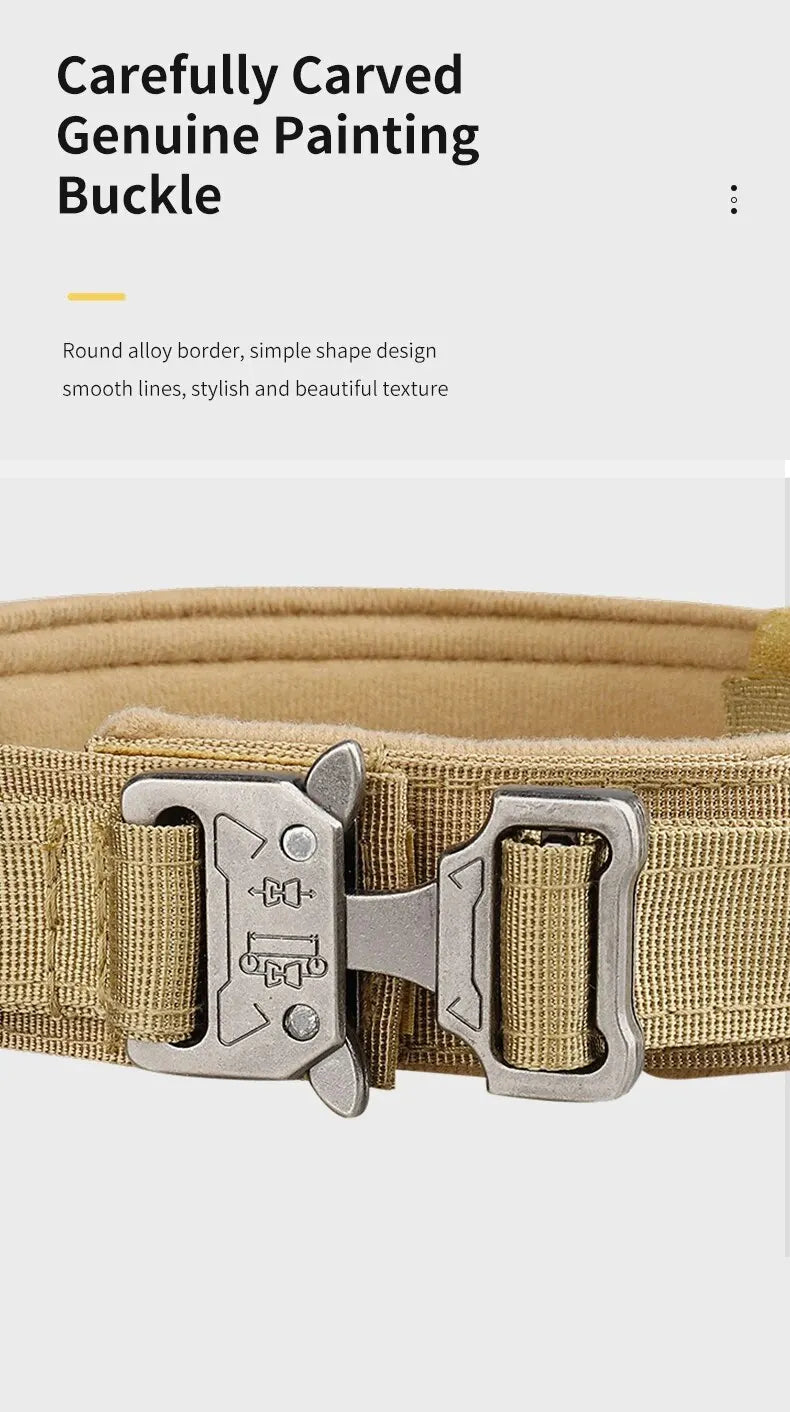 Medium And Large Breed Tactical Dog Collar And Leash Set: Suitable For All Breeds, Adjustable And Durable.
