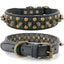 Spiked Dog Collar Mushroom Rivet PU Leather Dog Collars Adjustable Spike Studded Pet Collar for Pitbull Mastiff Husky Rottweiler