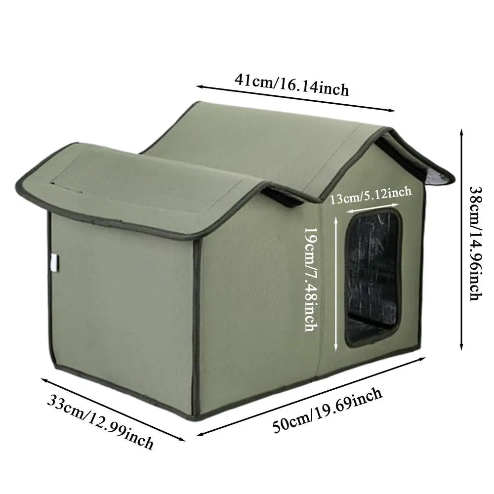 Outdoor Cat Shelter Large Winter Insulated Pet House Waterproof Detachable Cat Shelter Washable Cat Nest Pet House For Cat Dog