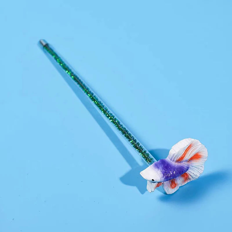 Aquarium Betta Training Wand Resin Playing Stick Active Healthy Betta Fish Equipment Resin Fish Decoration Fish Stick ﻿New