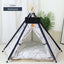 Pet Teepee Tent for Cats and Dogs Portable Removable Washable Dog House Indoor Puppies House with Cushion and Blackboard Cat Bed
