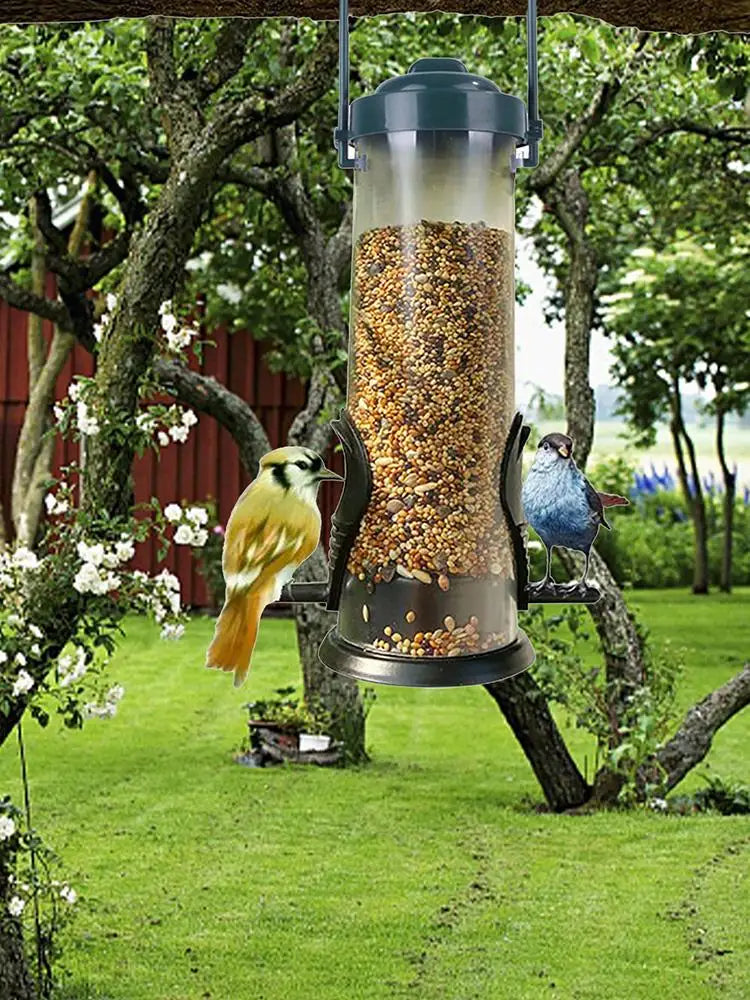 Bird Seed Feeder Hanging Bird Feeder Wild Bird Seed Feeder Garden Paddock Bird Feeding Tool Pet Supplies For Small Birds