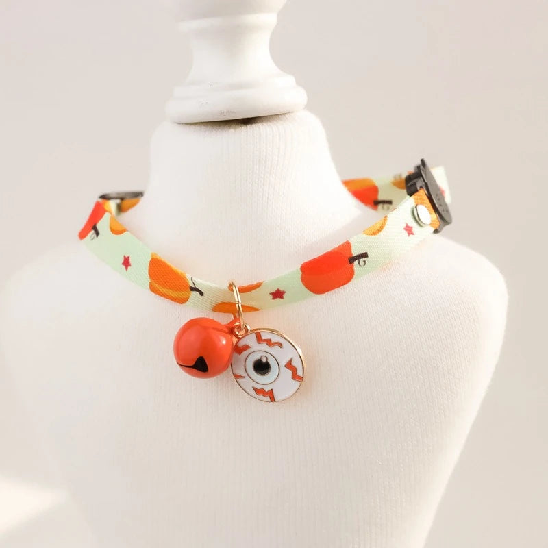 Lightweight Halloween Dog Collars Durable Skull Bat Pendant Cosplay Neck Accessories for Cats Personalized Decorate Pet Necklace