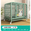New Extra Thick Square Tube  Small Dog Cage with Toilet Indoor Family Dog House Kennel Pet Iron Cage