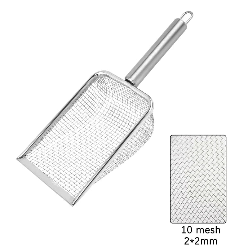 Cat Litter Scoop Metal Cat Litter Shovel Comfortable Handle Scoop For Cats Toilet Cleaning Tools Stainless Steel Cats Shovel