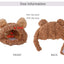 Cute Bear Shaped Hat for Cat Christmas Protective Pet Dogs Cosplay Head Wear York Solid Color Winter Kitten Costume Accessories