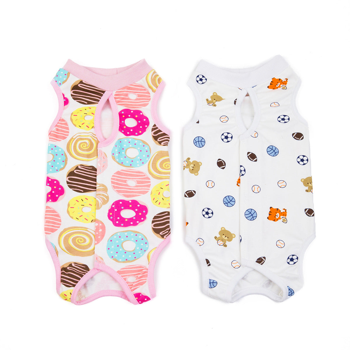 Cat Weaning Sterilization Suit Small Dog Cats Jumpsuit Anti-lick Recovery Clothing After Surgery Cute Print Pet Care Clothes