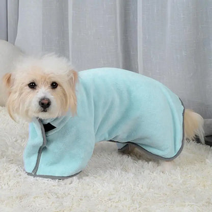 Dog Towel Wrap Dog Bath Towel Robe Super Absorbent Machine Washable Fast Drying Soft Lightweight Dog Drying Coat For Poodle