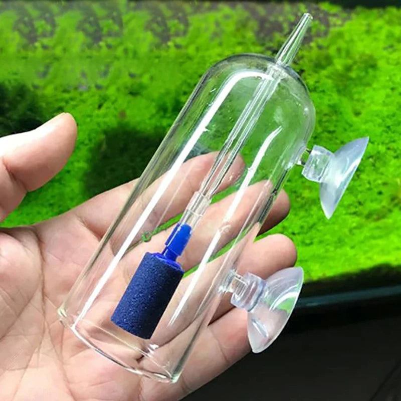 Glass Cover Fish Tank Aquarium Air Stone Oxygen Aerator Increasing Air Bubble Pond Pump Hydroponic Oxygen Supply High Quality
