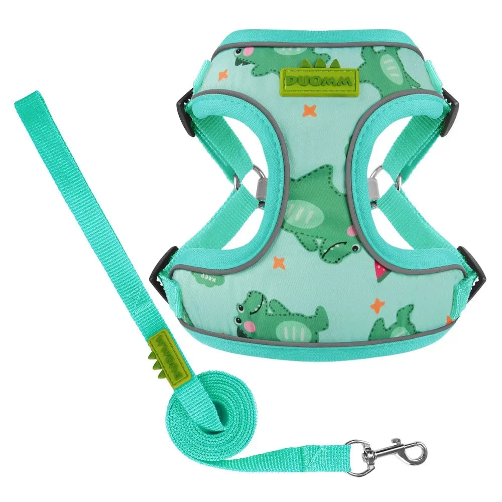 Outdoor Puppy Dog Walking Harness and Leash Set for Small Dogs Reflective Pet Harnesses Chihuahua Poodle Bichon Cat Accessories