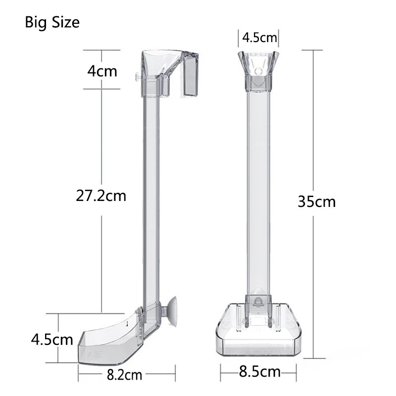 1Set Acrylic Aquarium Feeder Tube Dish Transparent Fish Tank Shrimp Snail Shrimp Food Feeder Bowl Aquarium Feeding Accessories