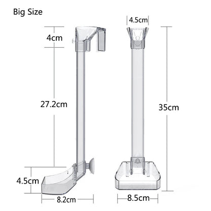 1Set Acrylic Aquarium Feeder Tube Dish Transparent Fish Tank Shrimp Snail Shrimp Food Feeder Bowl Aquarium Feeding Accessories