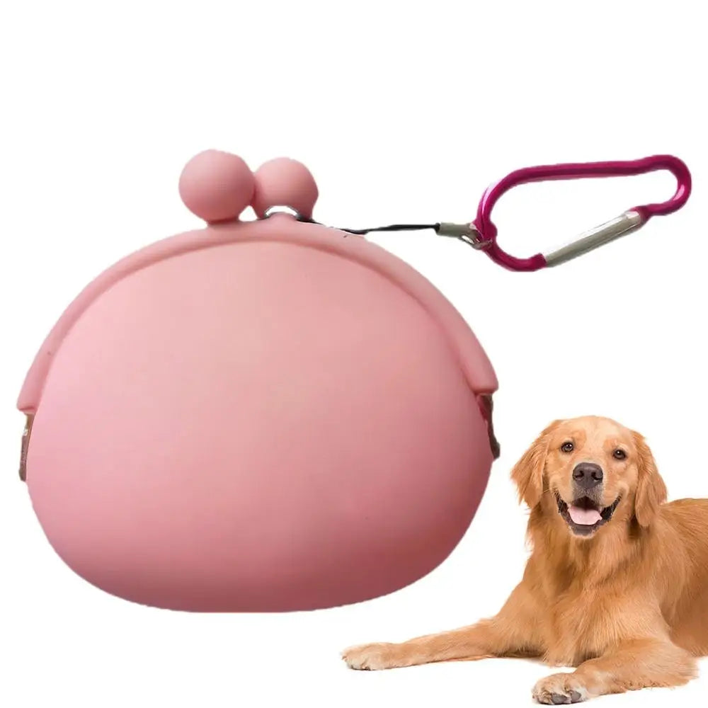 Silicone Dog Treat Pouch Dog Treat Training Pouch Dog Treat Carrier Holder Puppy Treat Snack Bag For Outdoor Walking Supply