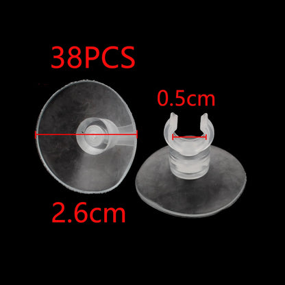 UXCELL 10/20/30/38/40/50/100PCS Aquarium Suction Cup For 5/6mm Air Line Pipe Tube Wire Holder Sucker Fish Tank Pump Accessories