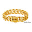 15/19mm Wide Solid Cuban Link Chain Gold Dog Chain Collar with Pendant A Strong Stainless Steel Chew Proof Collars for Large Dog