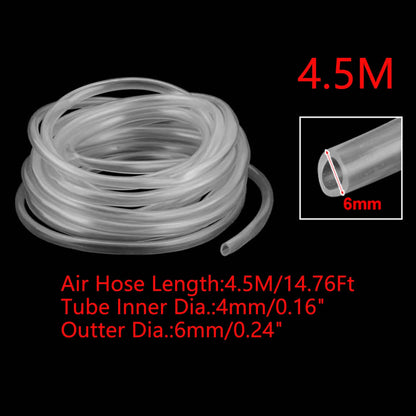 UXCELL 4-5M Transparent Tube Water Fuel Gas Parts 4mm Petrol Pipe Aquarium Tubing Pump Hose Hosing Tools Fish Tank Accessories