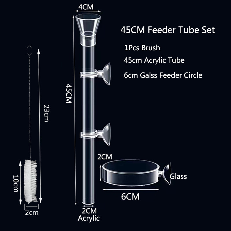 Acrylic Aquarium Feeder Tube Dish Transparent Fish Tank Shrimp Snail Shrimp Food Feeder Bowl Aquarium Feeding Accessories