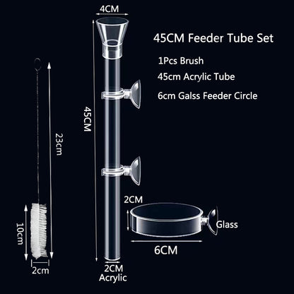 Acrylic Aquarium Feeder Tube Dish Transparent Fish Tank Shrimp Snail Shrimp Food Feeder Bowl Aquarium Feeding Accessories