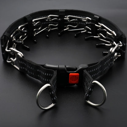 Adjustable No Pull Dog Traning Collar with Quick Release Buckle for Small Medium Large Dogs Reflective Dog Pinch Collar