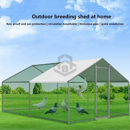 wholesale high quality chicken coop with sunshade, 4x3x2m easy assembling chicken coop pet cage