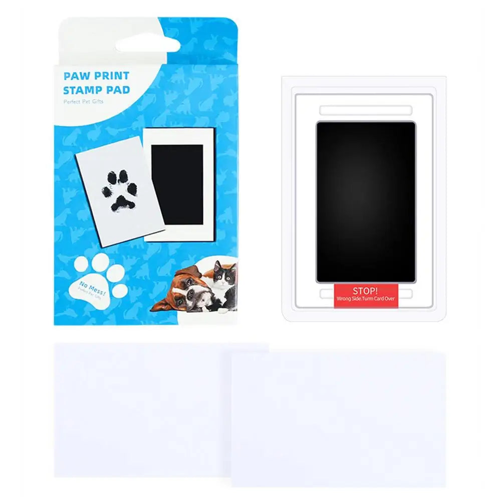 Pet Handprint Footprint Kit Clean Touch Baby Foot Printing Kit Keepsake Pawprint Maker Safe Non-toxic Inkless Inkpad Kits