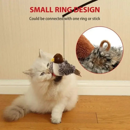 Flapping Bird Cat Toy, Interactive Flappy Bird Cat Toy Bird Toy for Cats, Simulated Chirping Bird Cat Toy, Interactive Cat Toy