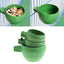 3Pcs/Set Green Plastic Parrot Mini Food Water Bowl Feeder Plastic Birds Pigeons Cage Sand Cup Feeding Tool Accessory
