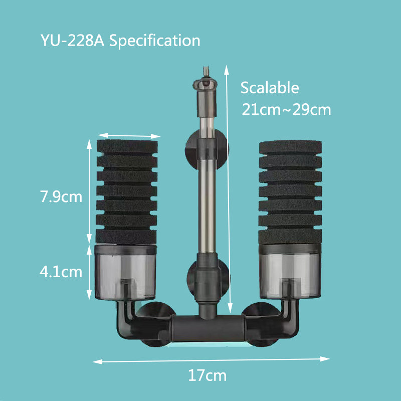 Black Aquarium Filter for Aquarium Fish Tank Air Pump Skimmer Biochemical Sponge Filter Aquarium Bio Filters Filtro Aquario