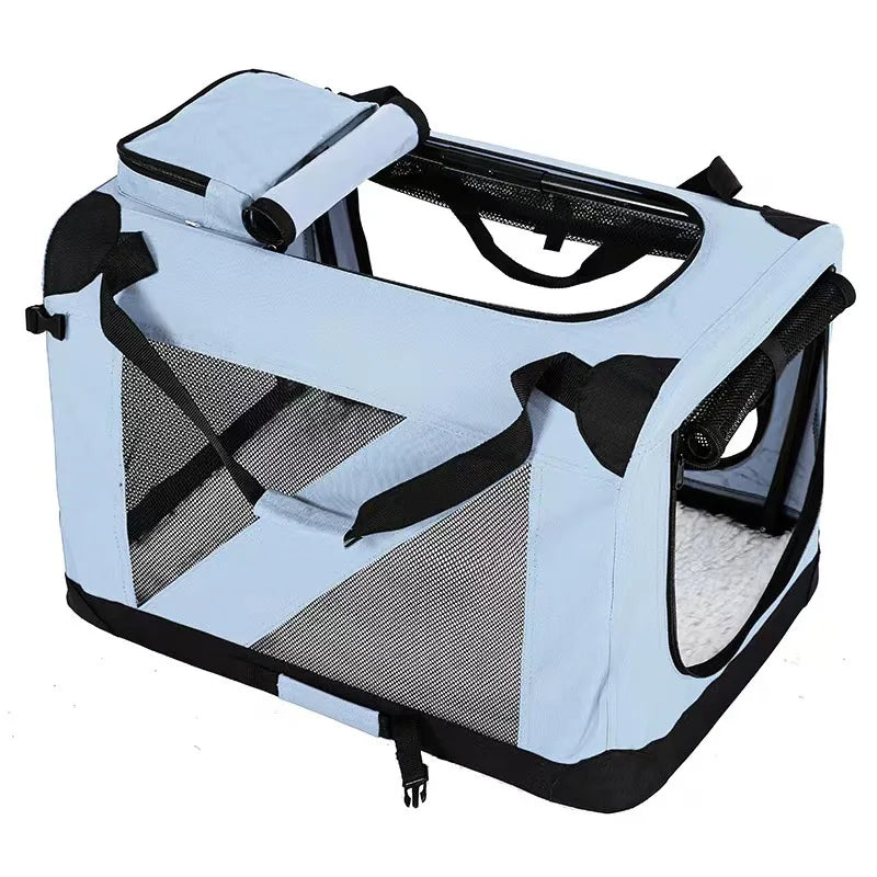 Direct sales pet folding cage portable car dog cage pet bag  kennel outdoor travel