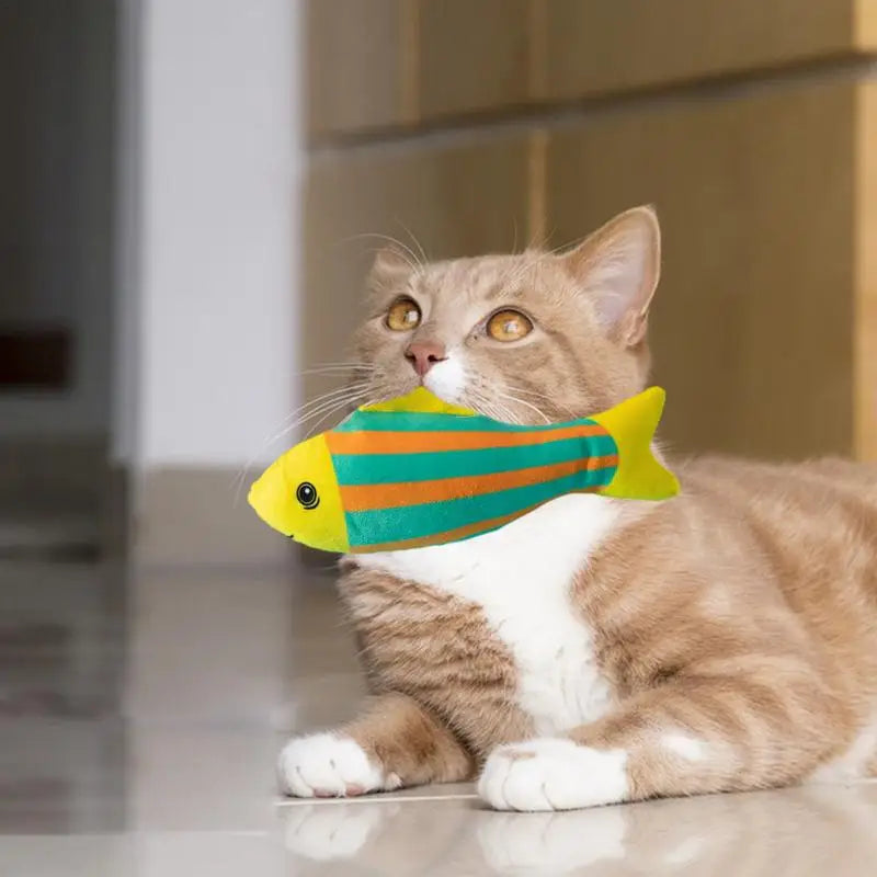 Cat Chew Stuffed Fish Interactive And Attractive Chew Toys With PP Cotton For Cats Pet Exercise Toys For Study Room Cat House