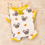 Thin Dog Clothes for Small Dogs Cute Bear Striped Dog Jumpsuit Pet Dog Coat Four Legs Dog Pajamas Kitten Puppy Sweatshirt Autumn