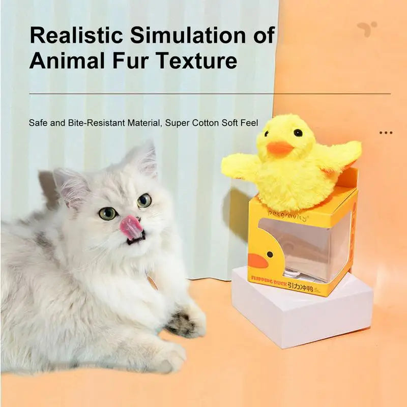 Interactive Cat Toys Flapping Duck Rechargeable Quack Chirping Beating Wings Vibrating Bird Toy Cat Teaser Toy For Cat Dog