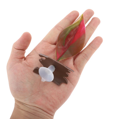 UXCELL Artificial Betta Fish Bed Simulation Betta Leaf Bed Betta Hammock Pad with Suction Cup Aquarium Decor Fish Supplies