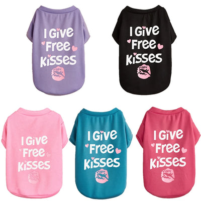 Lovely Puppy Dog Cat Vest Tshirt Spring Summer Pet Clothes for Small Dogs Pomeranian Bichon Shirts mascotas Clothing Apparels